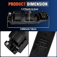 Power Window Switch, Front Left Driver Side Window Switch Compatible with