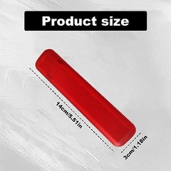 1 Pair Rear Left Driver and Right Passenger Side Door Red Reflector Panel