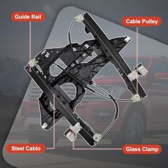 749-542 Power Window Regulator Without Motor with Panel Front Driver Side