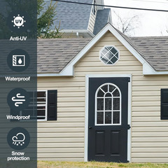 24″ Octagon Shed Window with Grids – White Vinyl Flush Mount for Sheds & Coops