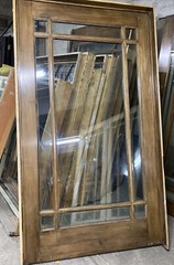 Craftsman style door/window fixed in frame double pane tempered glass 83X48