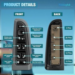 Power Window Switch w/Black Bezel for Cadillac&Chevrolet&GMC 2003-2006 w/Bezel
