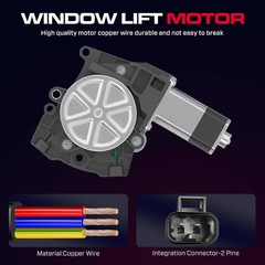 Front Driver Side Power Window Regulator with Motor (2 Pins) Fit for 2004-2007 B