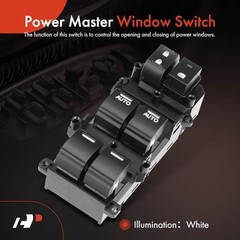 Replacement Driver Master Power Window Switch for 08-12 Honda Accord Sedan