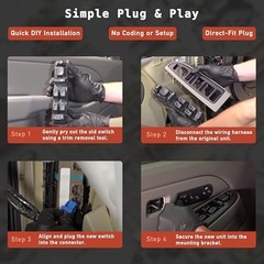 Front Driver Side Master Power Window Switch 15883323 Compatible with Cadillac