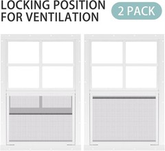 Durable 12″x18″ Sliding Windows – 2 Pack with Tempered Glass for Versatile Use
