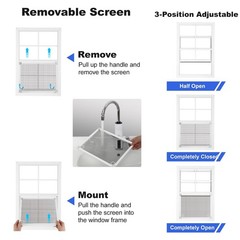 14″x21″ Shed Windows 2 Pack – Clear Tempered Glass, Metal Screen, Aluminum, Outd