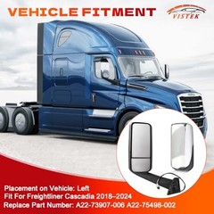 Driver Left Side Power Heated Door Mirror with Chrome Back Driver (LH) Side