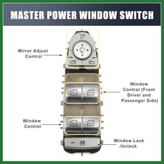 A2229052004 Car Master Power Window Switch Front Driver Side for Mercedes
