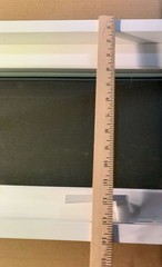 Hopper Window 30 x 13.75 Basement Laundry Room Garage White Vinyl 2 Latches