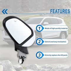 eft Driver Side Mirror Compatible With 2019 2020 2021 2022 2023 Hyundai Santa L