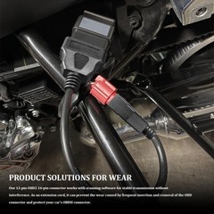 OBD1 to OBD2 Adapter Cable, 12 Pin to 16 Pin Diagnostic Scanner Connector for Mo
