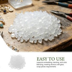 White Fusible Glass Kit for DIY Jewelry Making Microwave Kiln Craft