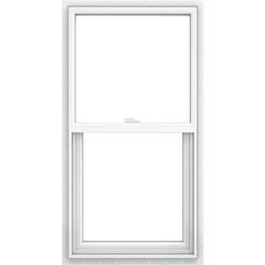 V-2500 Series 29.5 In. X 53.5 In. Single Hung Vinyl Low-E White Nail Fin Frame T