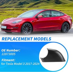 Left Driver Side Mirror Lower Cover Replacement for Model 3 2017-2024 Rearview M