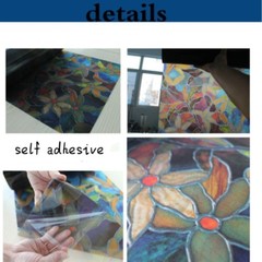Self Adhesive Glass Window Sticker Film Privacy PVC Frosted Home Floral Bathroom