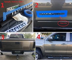 2Pack OEM Sierra Nameplates Letter Emblems Badges Glossy Compatible with Black