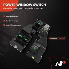 Driver and Passenger Side Power Window Switch Compatible with Dodge Ram 1500