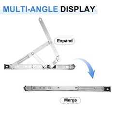 4Pcs Casement Window Hinge, 14-inch Stainless Steel Friction Stay Hinges