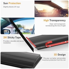 Shatterproof Taped-On Window Deflectors for Kia Sportage For 2023-2025 Sportage