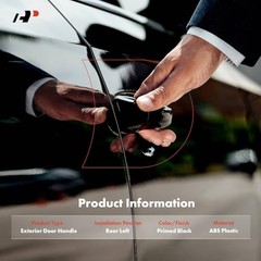 Rear Left Driver Side Exterior Door Handle Compatible with Rear Driver Side