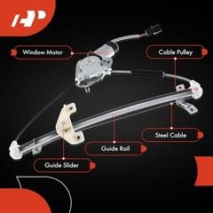 Power Window Regulator with Motor Rear Passenger Side Compatible with Honda