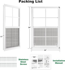 Multi-Functional 24″ x 36″ Shed Windows – Easy DIY Installation & Strong Design