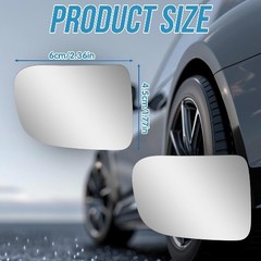 2Pcs Blind Spot Mirrors, Removable Adjustable Angle Round Wid Color: 2Pcs-Oval