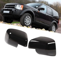 1 Pair Glossy Black Door Rear View Mirror Cover Cap Improve Appearance For HJRA