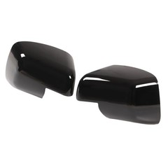 1 Pair Glossy Black Door Rear View Mirror Cover Cap Improve Appearance For HJRA