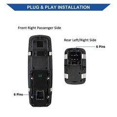 OBAE Master Power Window Switch Kit Compatible with 2 Rear Left Right Passenger