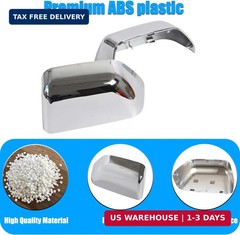AUCERAMIC Chrome Plated Mirror Covers Caps Fit for Ford Super Duty 2017-2025 F-2