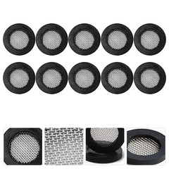 50Pcs Reusable Rubber Filter Gasket Silicone Hose Washer Black for Faucet