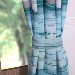 Greenland Home Maui Window Treatment, Blue 42 X 84