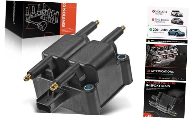 Ignition Coil Compatible with Mini Cooper Hatchback 2002-2004 L4 1.6L (R50),