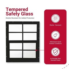 2 Pack 12×18 White Flush Mount Shed Windows Safety Glass Vertical Slider New