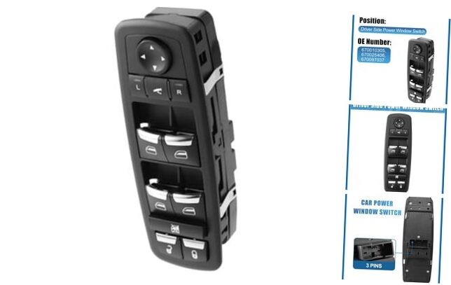 1pcs 670010305 670025406 670097037 Driver Side Power Window Switch for Car