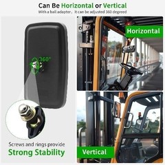 9.3×5.3 Rearview Mirrors, Universal Truck Rearview Mirror, Ideal for Forklift/Go