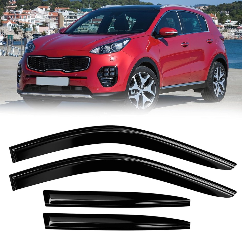 Window Rain Guards Compatible 2017-2022 Kia Sportage 4PC Window Visors Vent