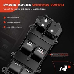 Front Left Driver Side Power Window Switch | Compatible with Honda Pilot 2012