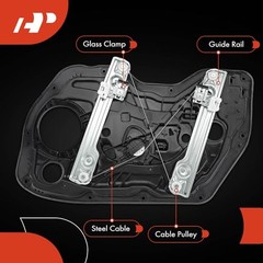 Front Left Driver Side Power Window Regulator with 6-Blade Pulg Motor