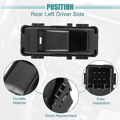 Rear Left Side Master Power Window Switch for Jeep Patriot – Pack of 1