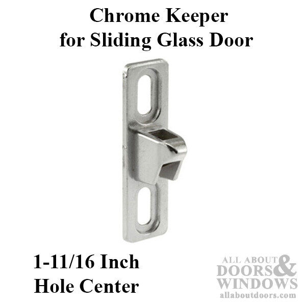 Strike / Keeper, Sliding Door, 3/4 Wide – Chrome