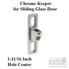Strike / Keeper, Sliding Door, 3/4 Wide – Chrome