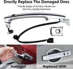 Exterior Chrome Door Handle Front Left Driver Side for Nissan Rogue 2010-2013,wi