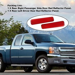 1 Pair Rear Left Driver and Right Passenger Side Door Red Reflector Panel