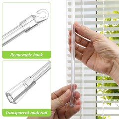 2 Pcs Venetian Blind Rotor Curtain Rod Pull Wand for Curtains Handle