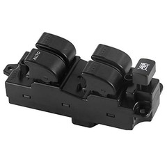 Power Window Switch, Front Left Driver Side, Push Button, Manual, Black, 2002