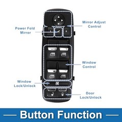 Power Window Switch No.670097037 Front Left Driver Side Window Control Switch