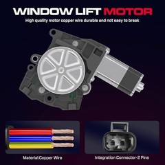 Front Driver Side Power Window Regulator with Motor (2 Pins) Front Driver (LH)